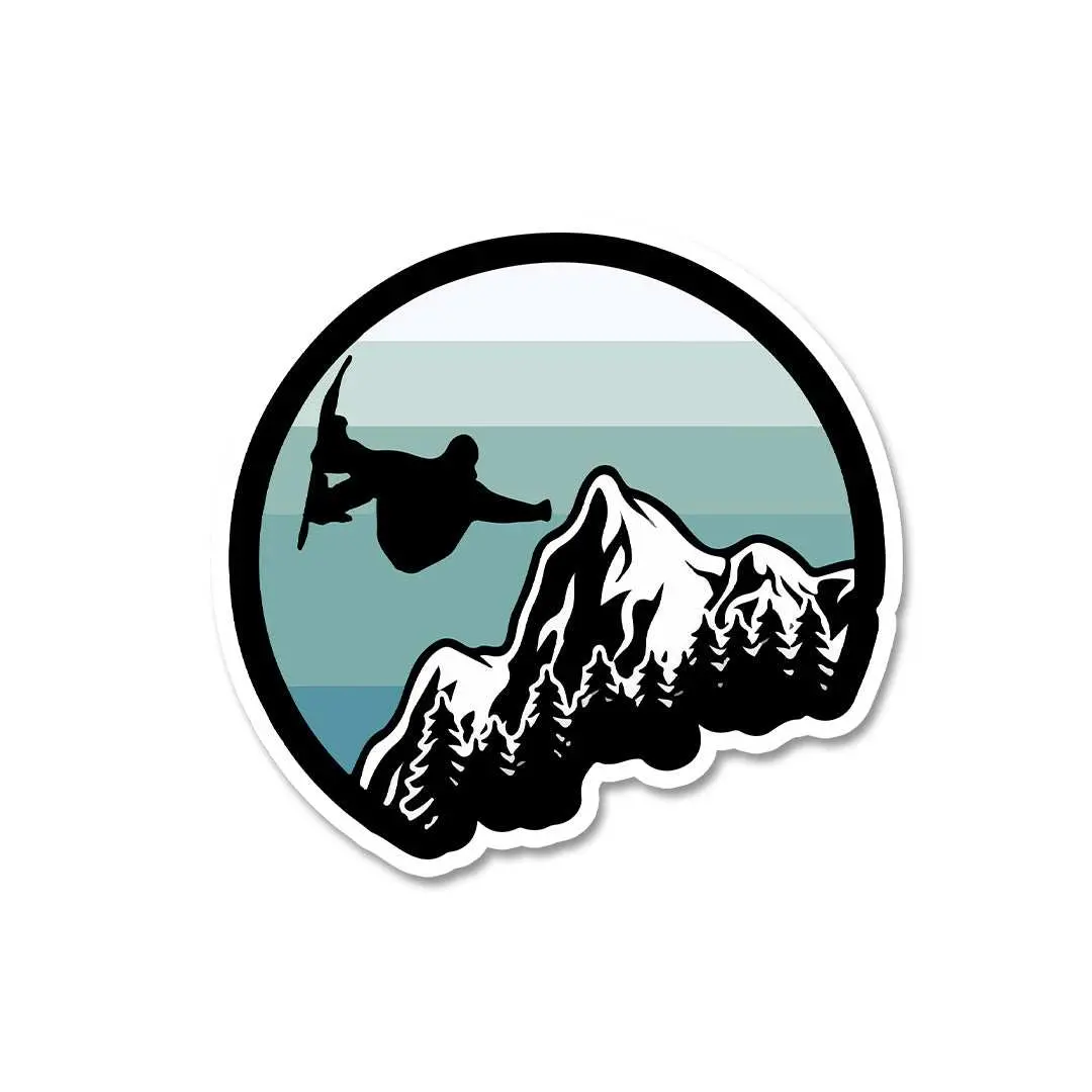Snow Surfing Sticker 2