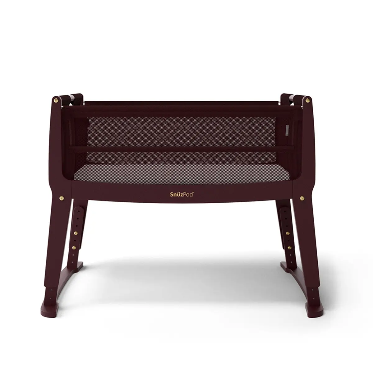 Snuzpod Studio Bedside Crib  - Rome Burgundy 1