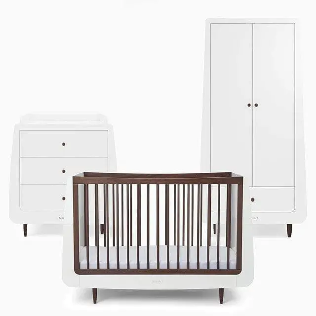 Snüzkot Skandi 3 Piece Nursery Furniture Set - Ebony 1