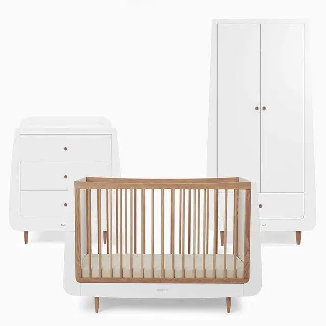 Snüzkot Skandi 3 Piece Nursery Furniture Set - Oak 1