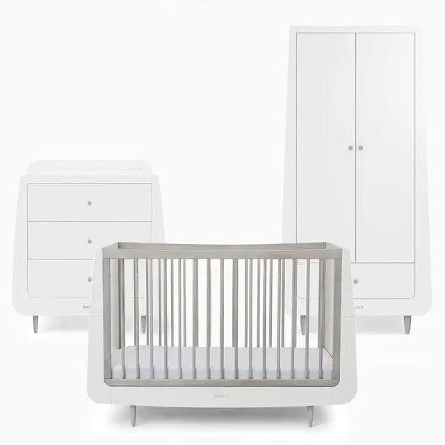Snüzkot Skandi 3 Piece Nursery Furniture Set - Silver Birch 1