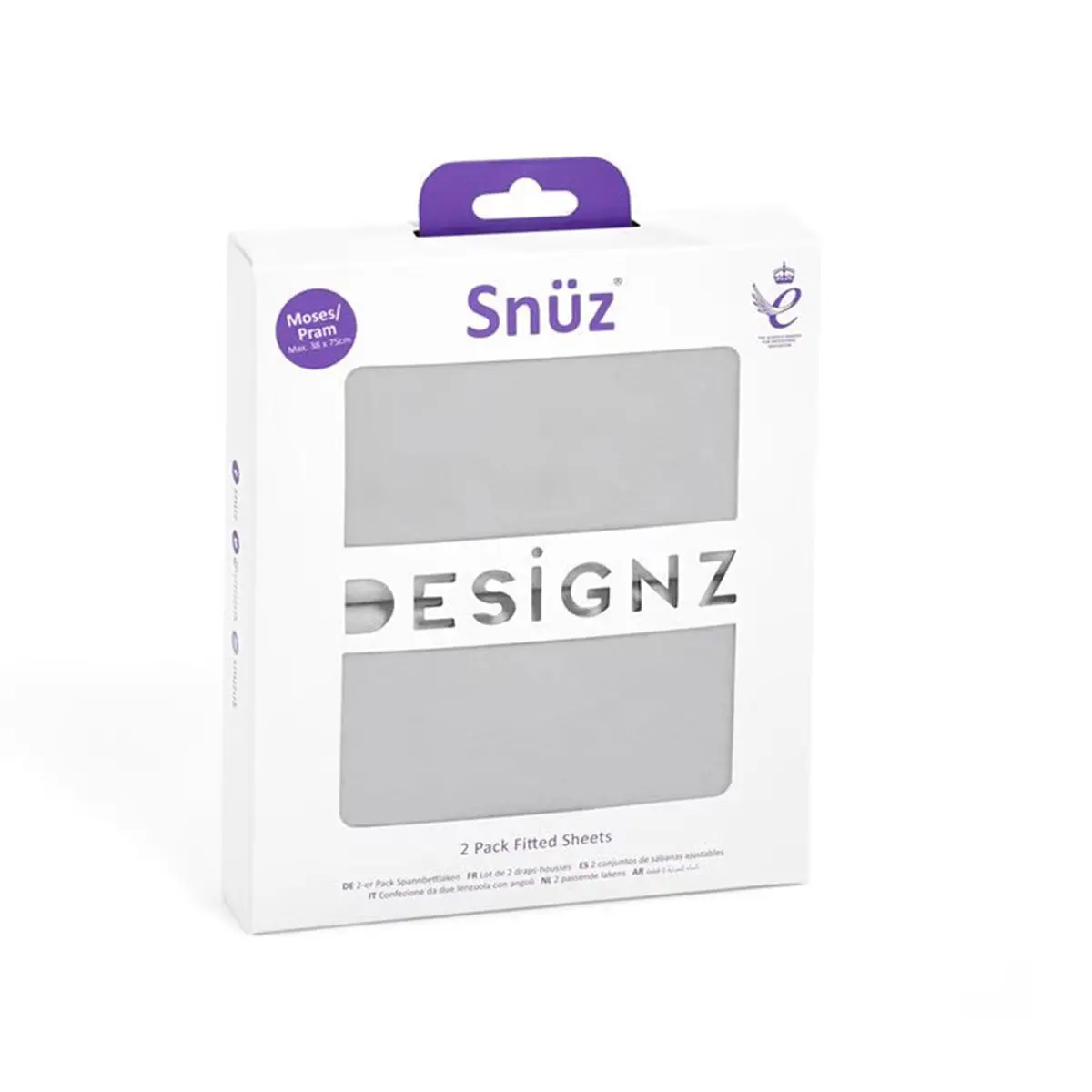 Snuzpod Moses Baskit Sheets - Grey 1