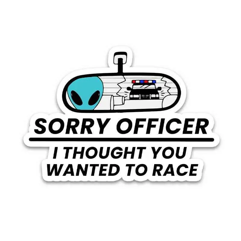 Sorry Officer Bumper Sticker 2