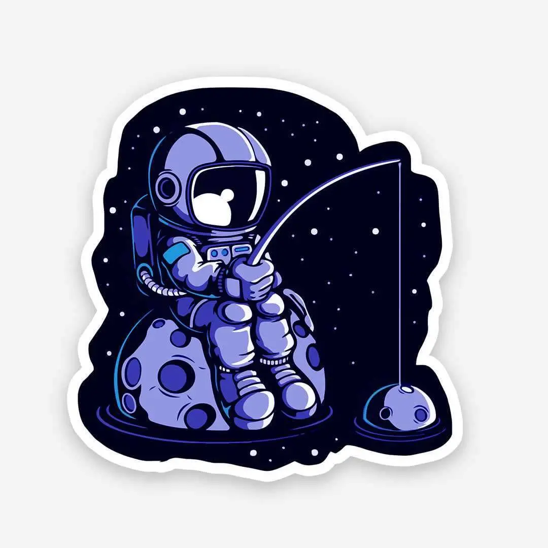 Space Fishing Sticker 1