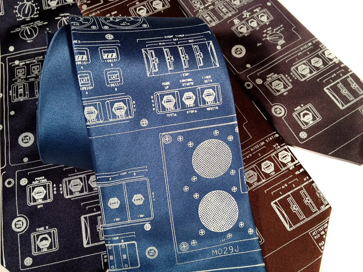 Space Shuttle Controls Necktie, Nasa Tie 1
