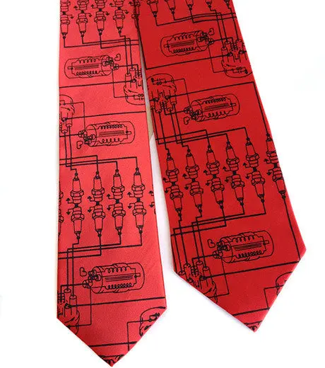 Spark Plug Silk Necktie 1