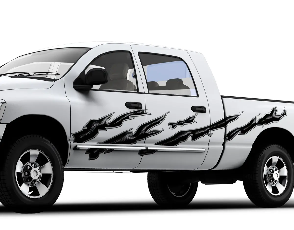 Splatter Stripe Vinyl Decal – Set Of 2 For Cars & Trucks 1