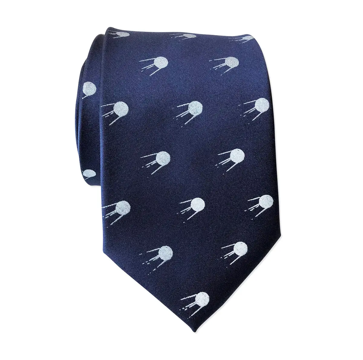 Sputnik Necktie – Mid-Century Soviet Space Exploration Theme - Image 4