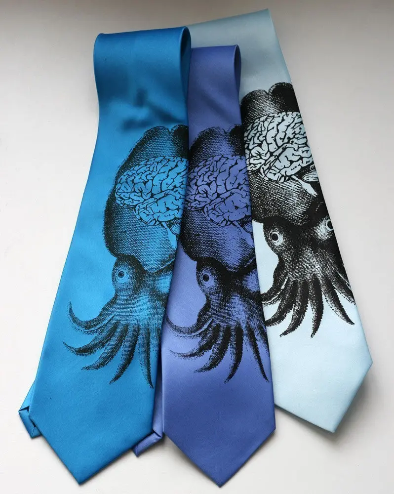 Squid Brain Silk Necktie 1