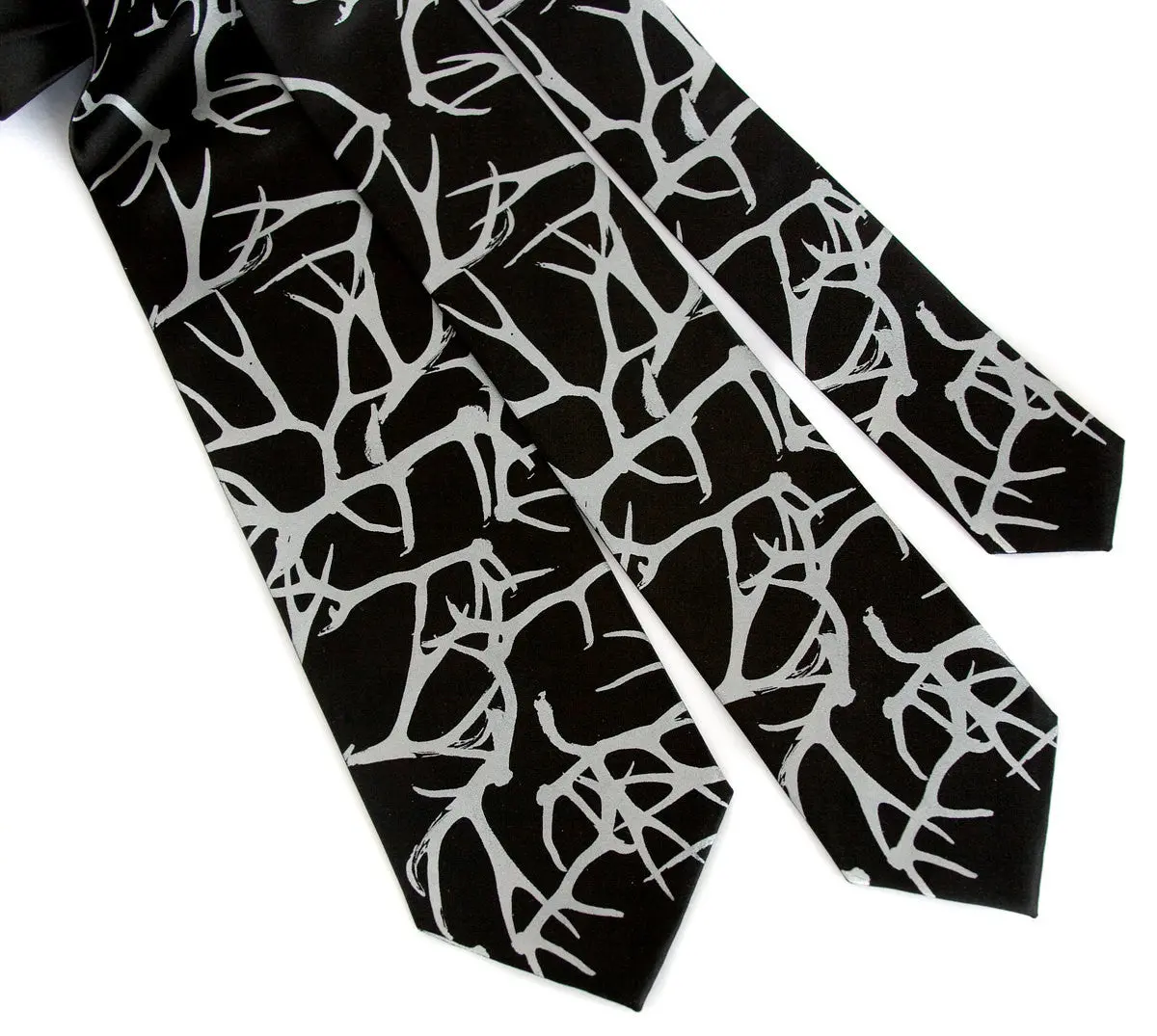 Antler Necktie. Stag Party Silk Tie 1