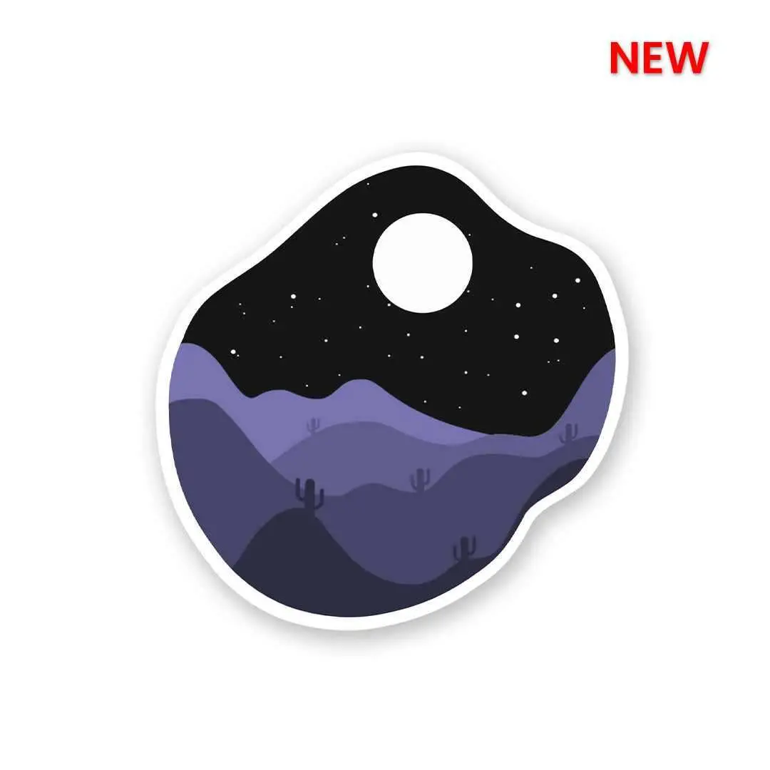 Starry Desert Night Sticker 1