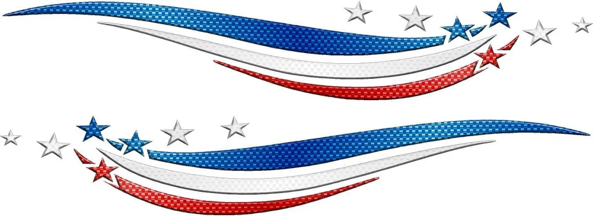 Stars & Stripes Red White And Blue Patriotic Decals On Clearance 50% Off 1