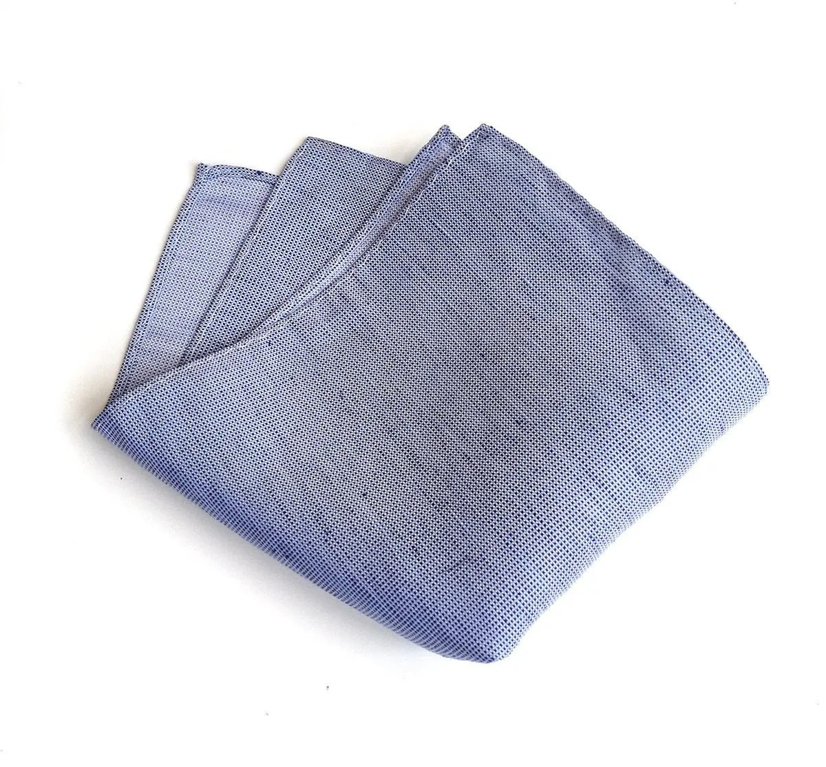 Nautical Blue Linen Pocket Square. Solid Color, St. Clair 1