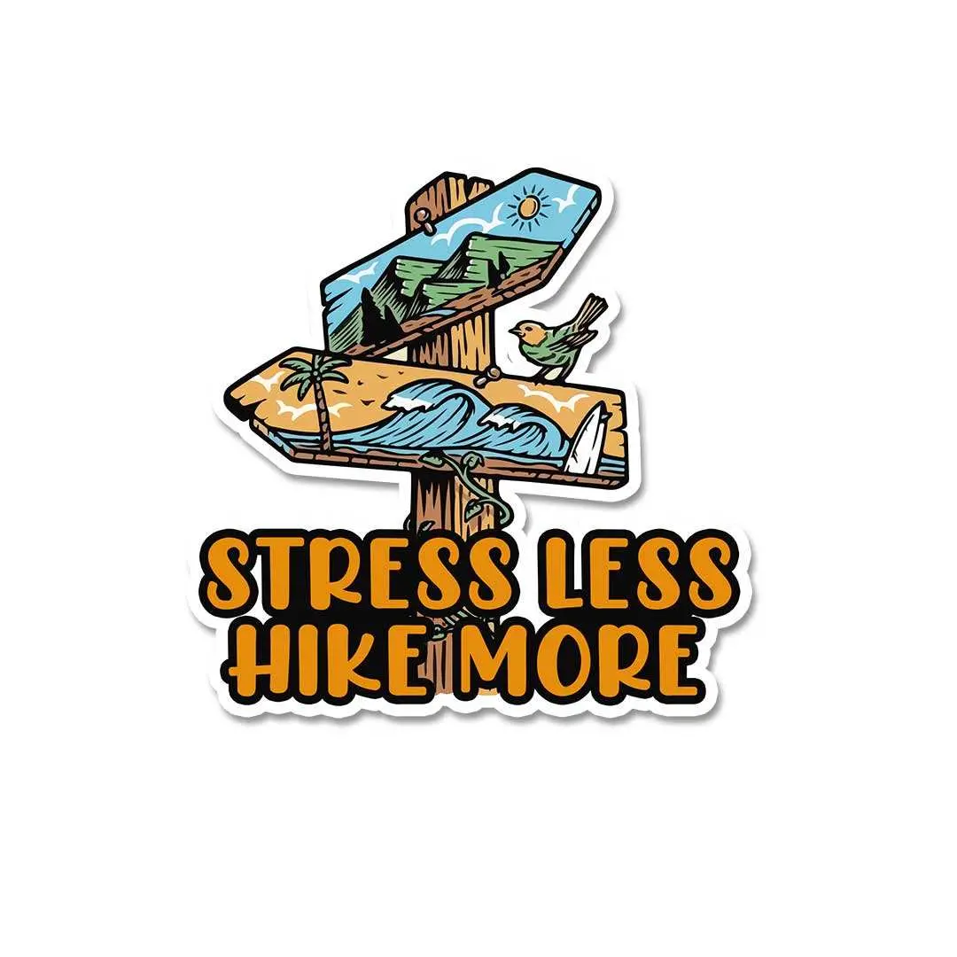 Stress Less Hike More Sticker 1