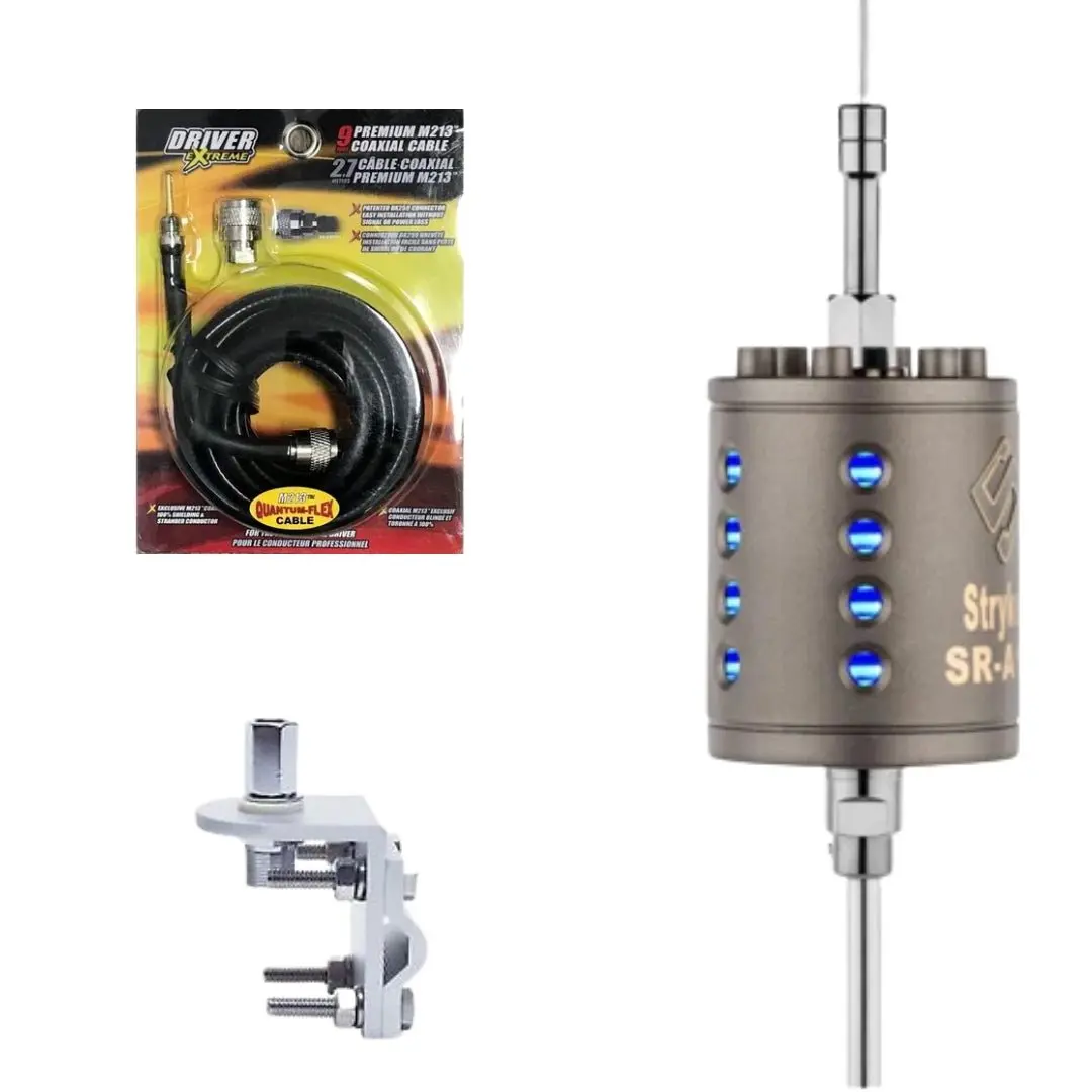 Stryker Sr-A10 Cb Radio Antenna, Drx Coax, & Bracket Combo 1