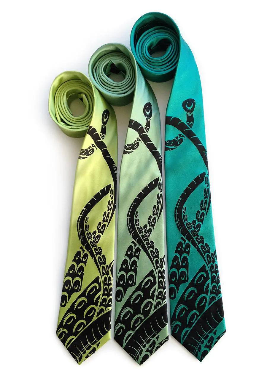 Octopus Tentacles Silk Necktie, Cthulhu Sucker Tie 1