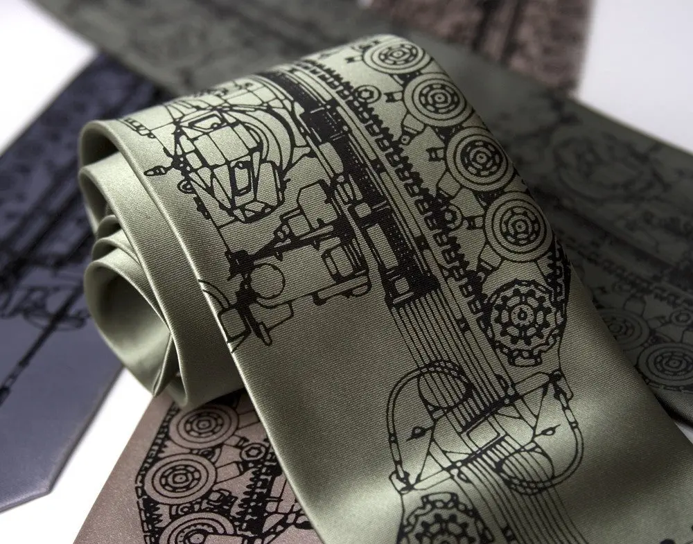 Tanked Silk Necktie 1