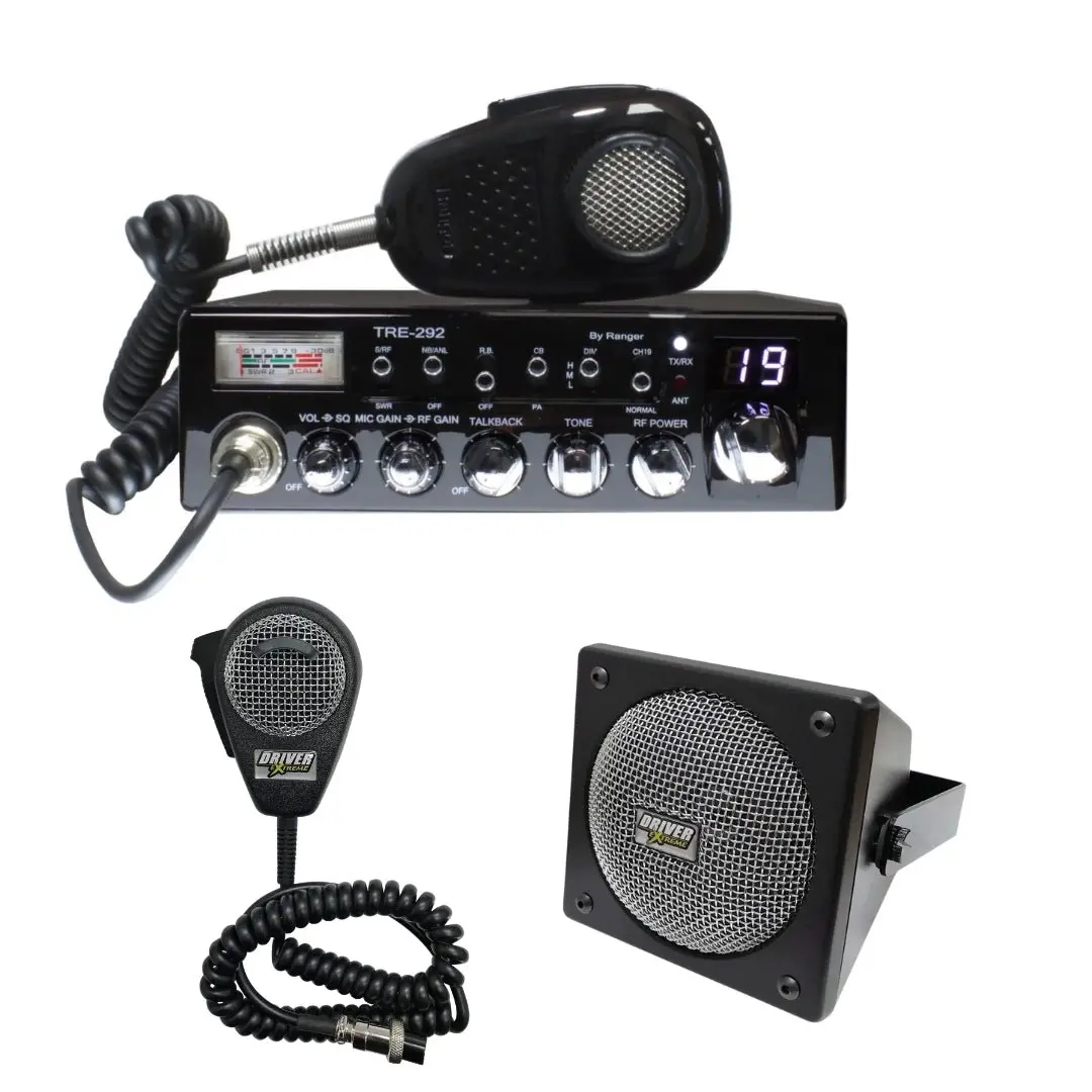 Texas Ranger Tre292 40 Channel Cb Radio,Drx-9010 External Speaker, Drx-6560 4 Pin Noise Cancelling Dynamic Microphone, Combo 1