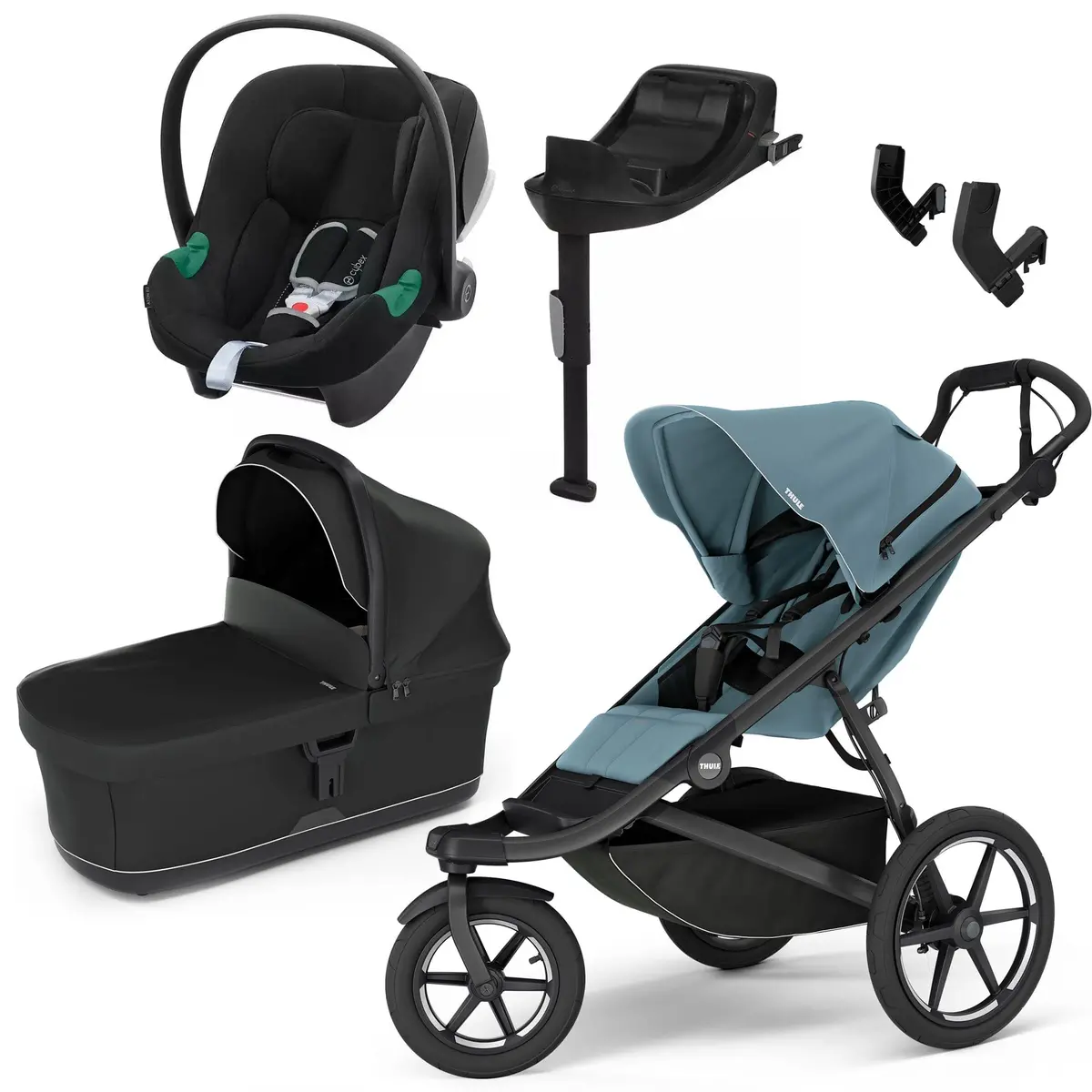 Thule Urban Glide 3 Cybex Bundle - Mid-Blue 1