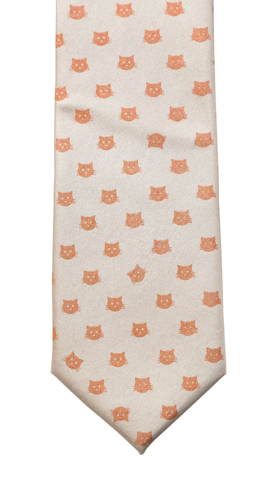 Tiny Cat Face Kid's Tie, Boy's Clip-On Cat Pattern Necktie 3