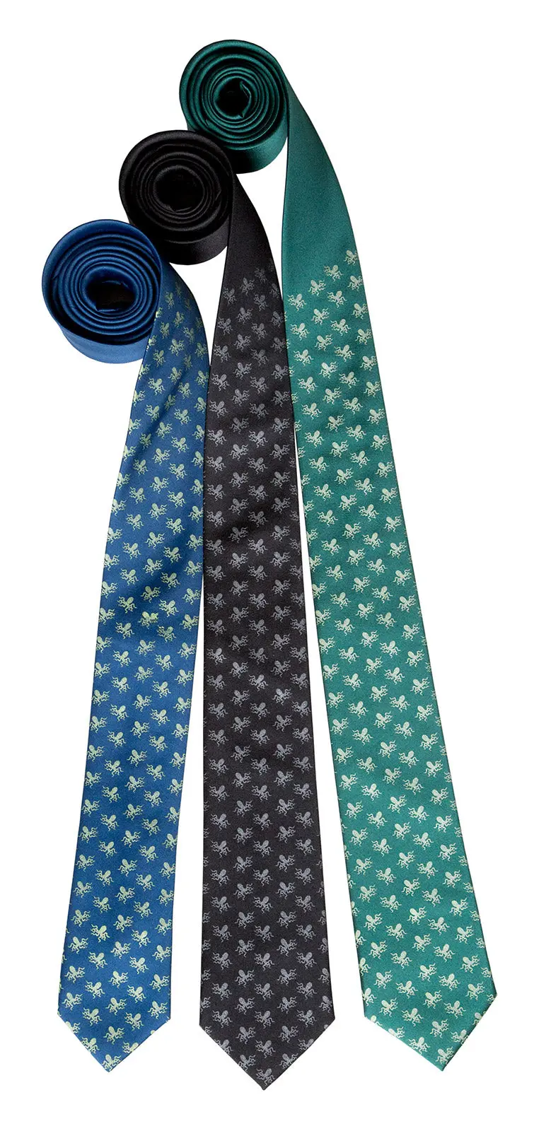 Octopus Print Necktie, Tiny Kraken, Cthulhu Pattern Tie 8