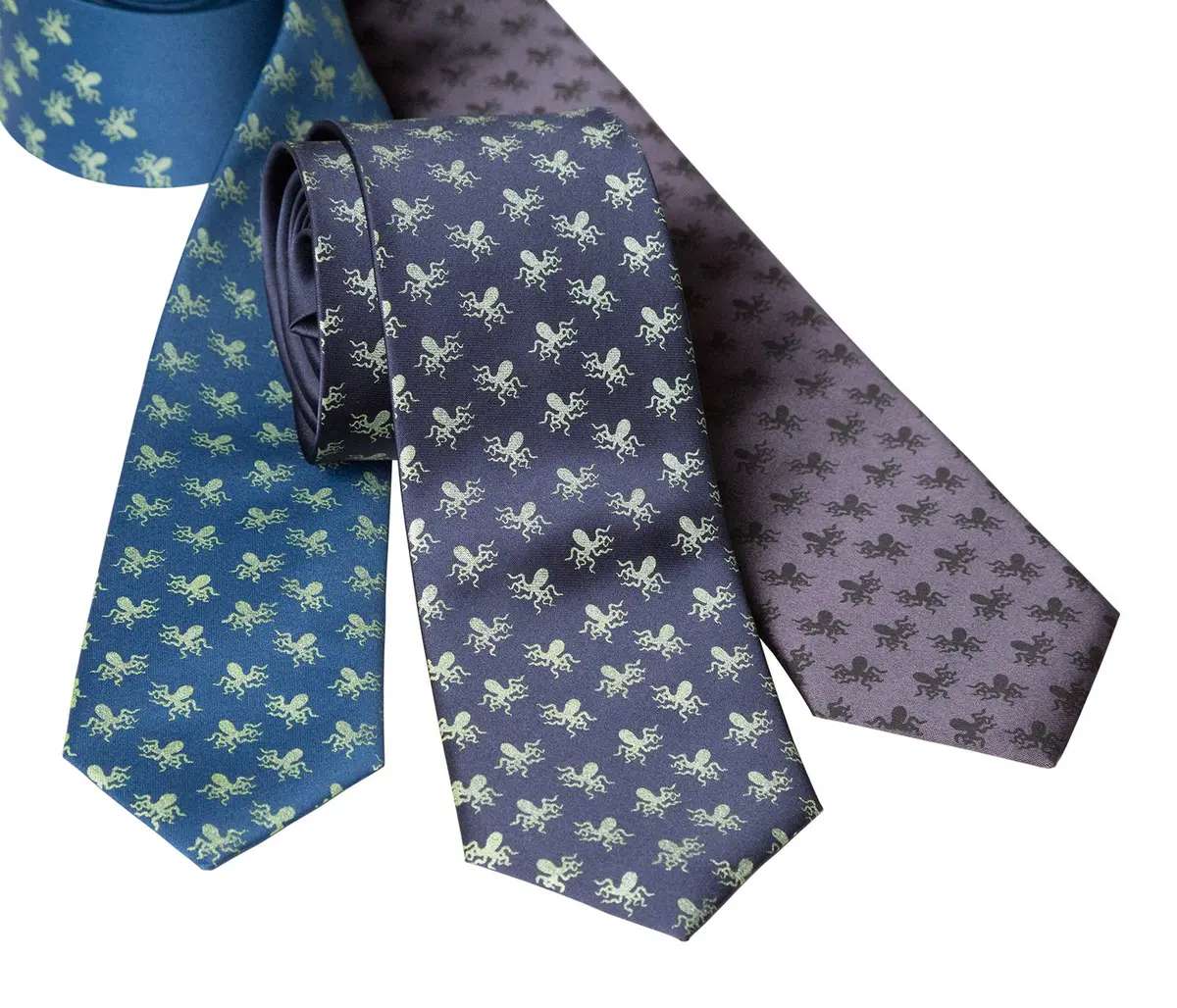 Octopus Print Necktie, Tiny Kraken, Cthulhu Pattern Tie 7