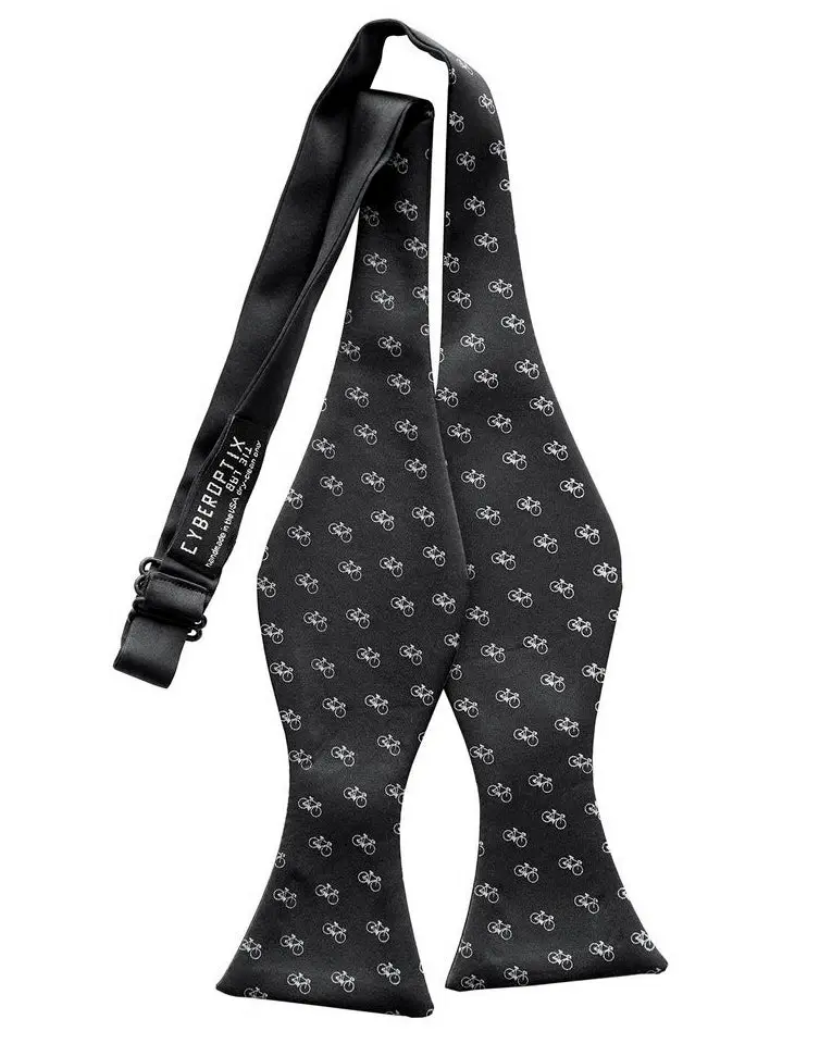 Racing Bike Bow Tie, Tiny Bicycle Print Tie 3