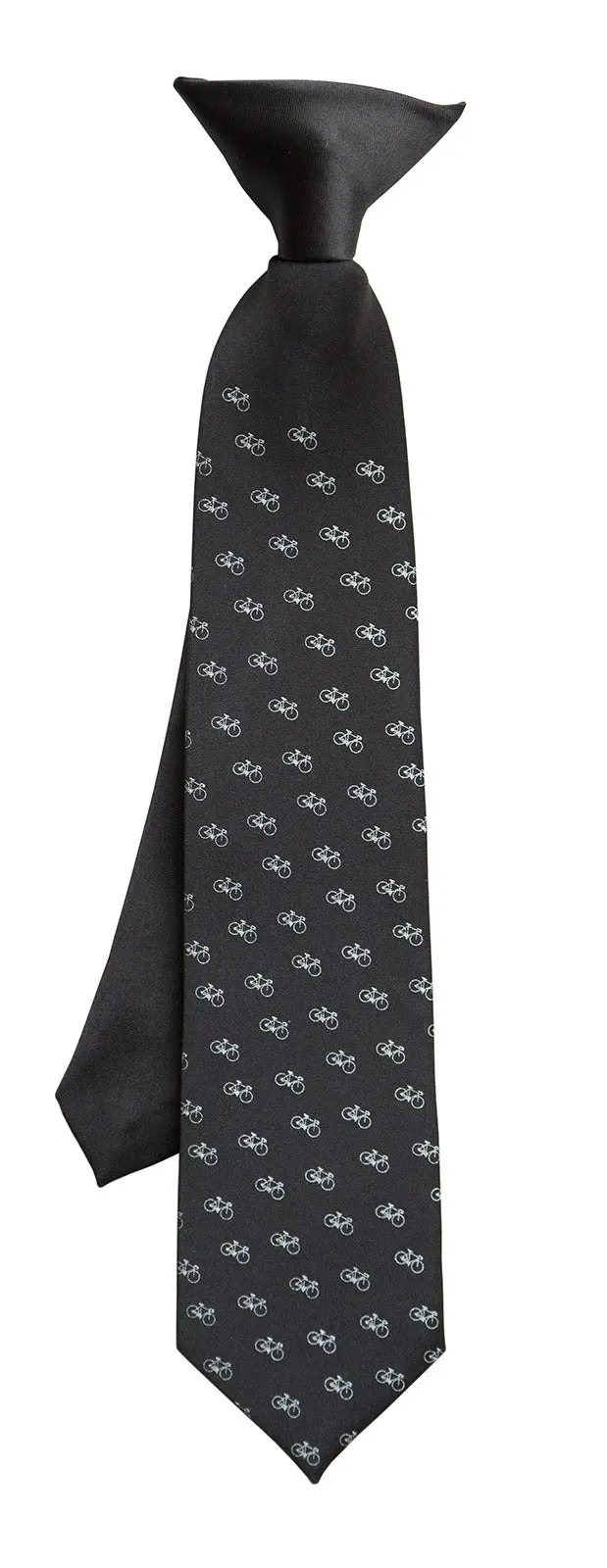 Tiny Racing Bike Kid's Tie, Boy's Clip-On Bicycle Pattern Necktie 1