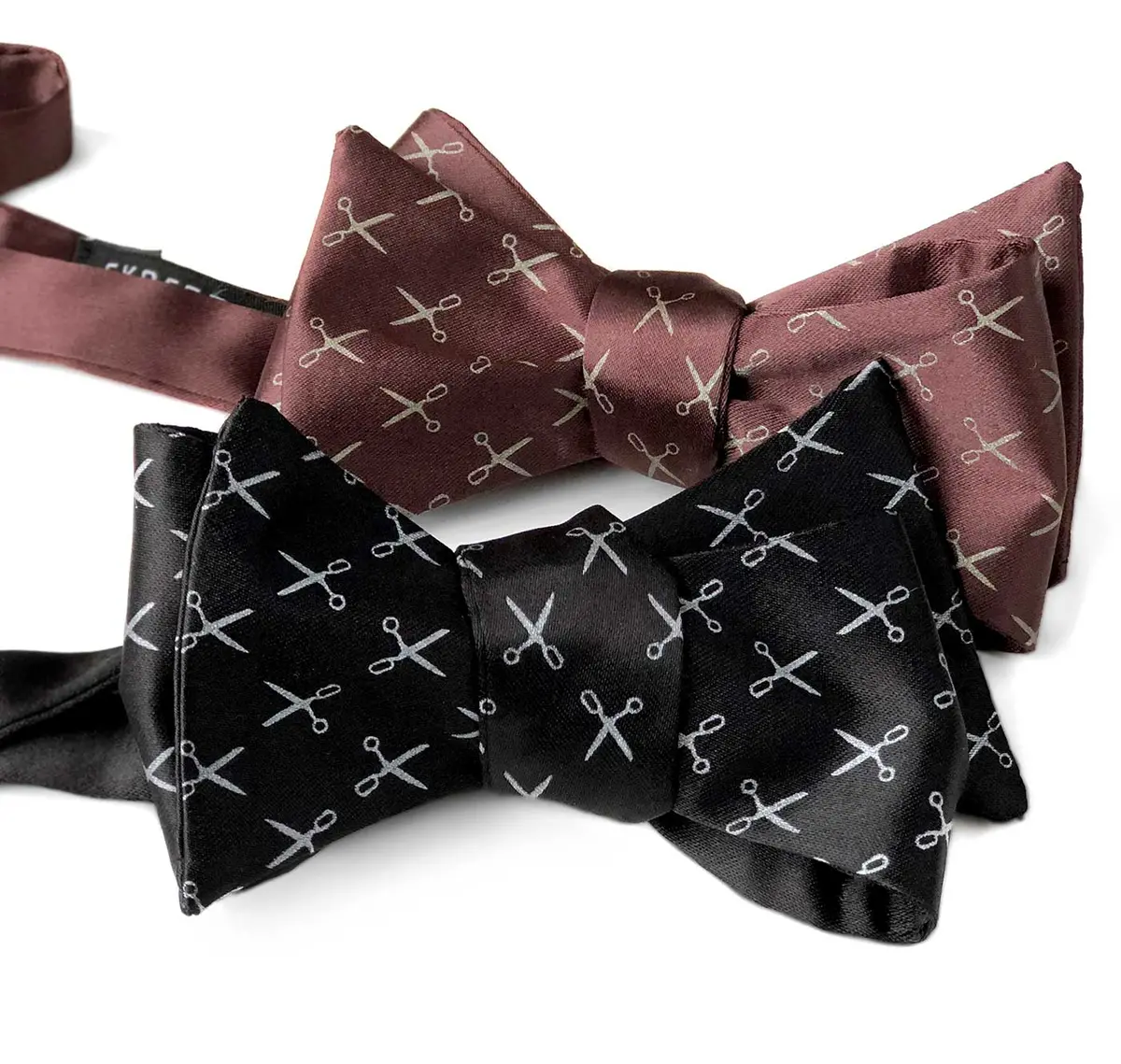 Scissors Bow Tie, Tiny Scissors Print Tie 1