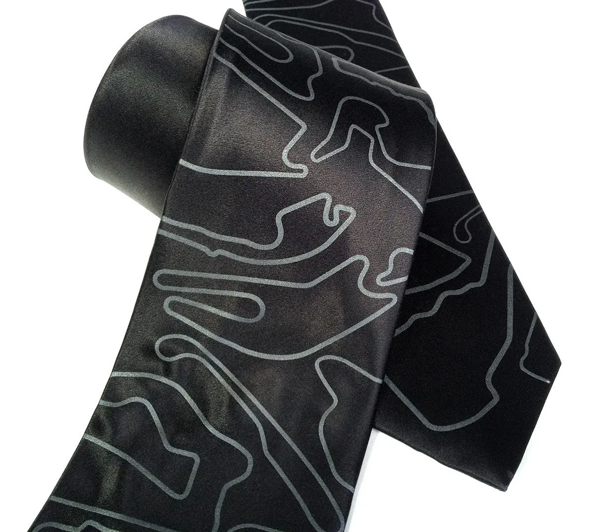 Race Track Maps Necktie 2
