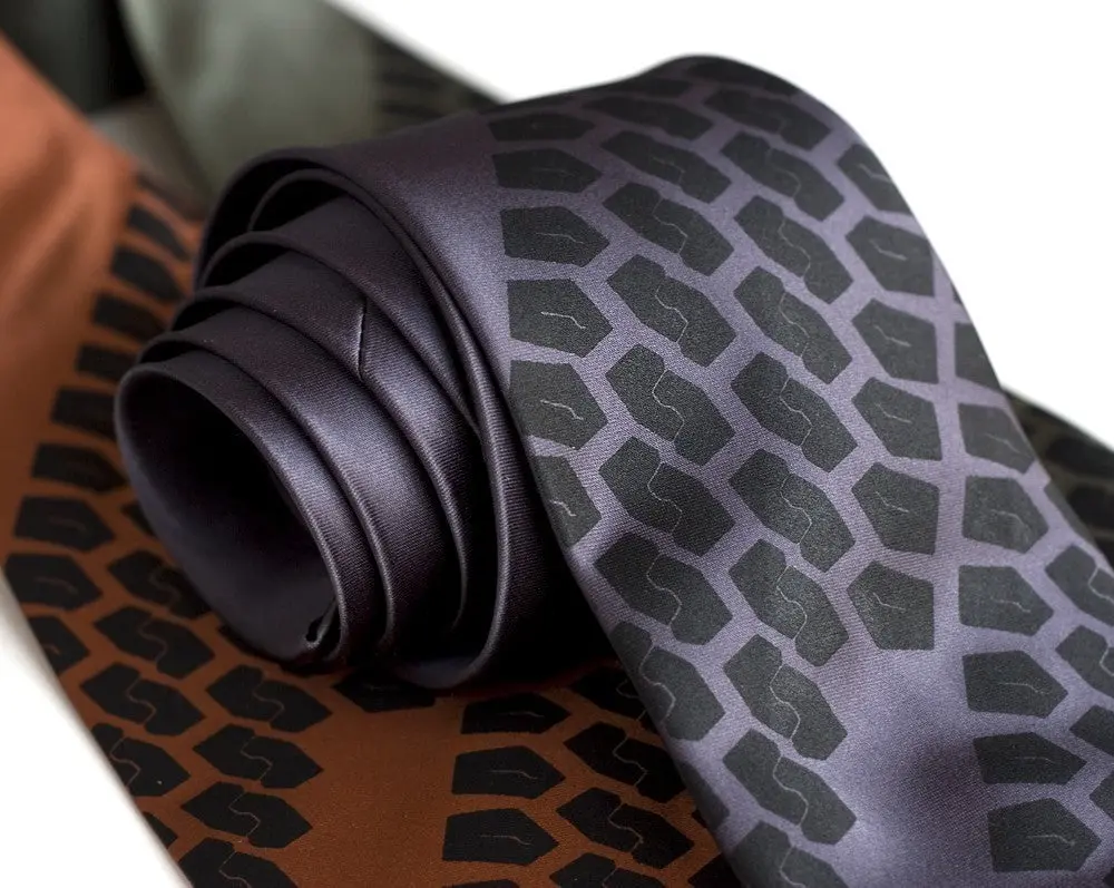 Tire Tread Silk Necktie 2