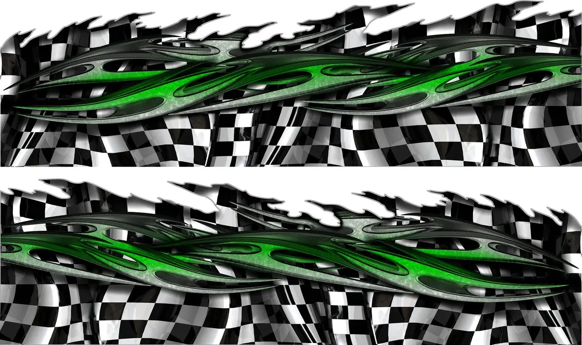 Tribal Checkered Flag Vinyl Wrap For Car And Truck 4