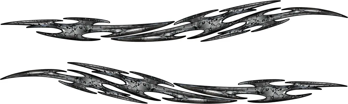 Tribal Flares Boat Vinyl Graphic Decals 3