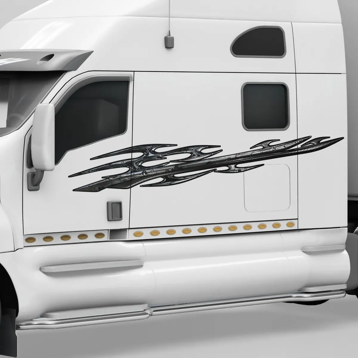 Tribal Metal Vinyl Decal Graphics For Trucks & Semi Trailers 1