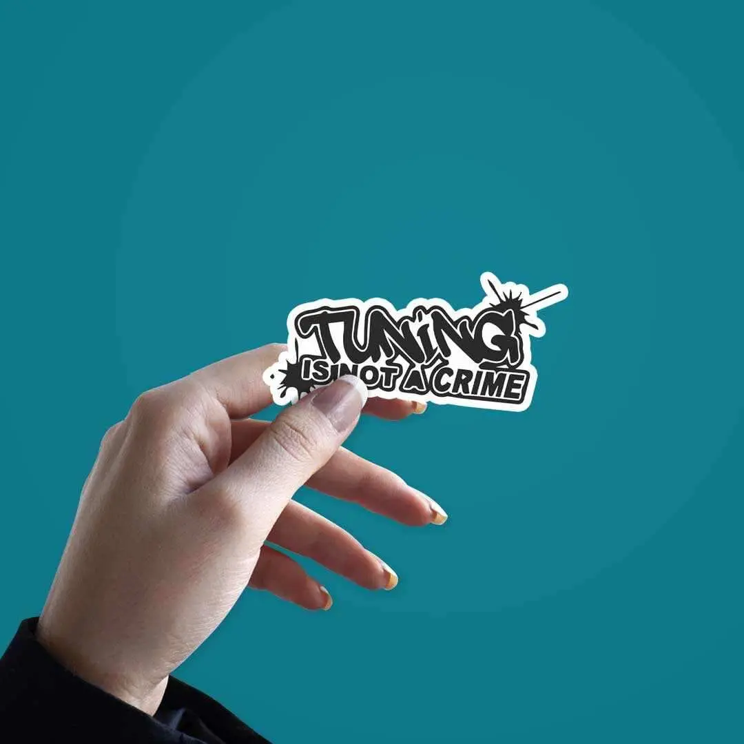 Tuning Is Not A Crime Sticker 2
