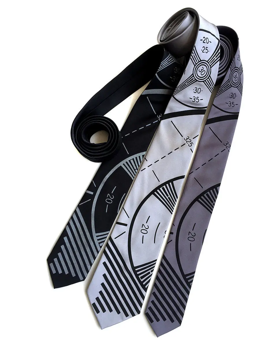 Tv Test Pattern Silk Necktie 2