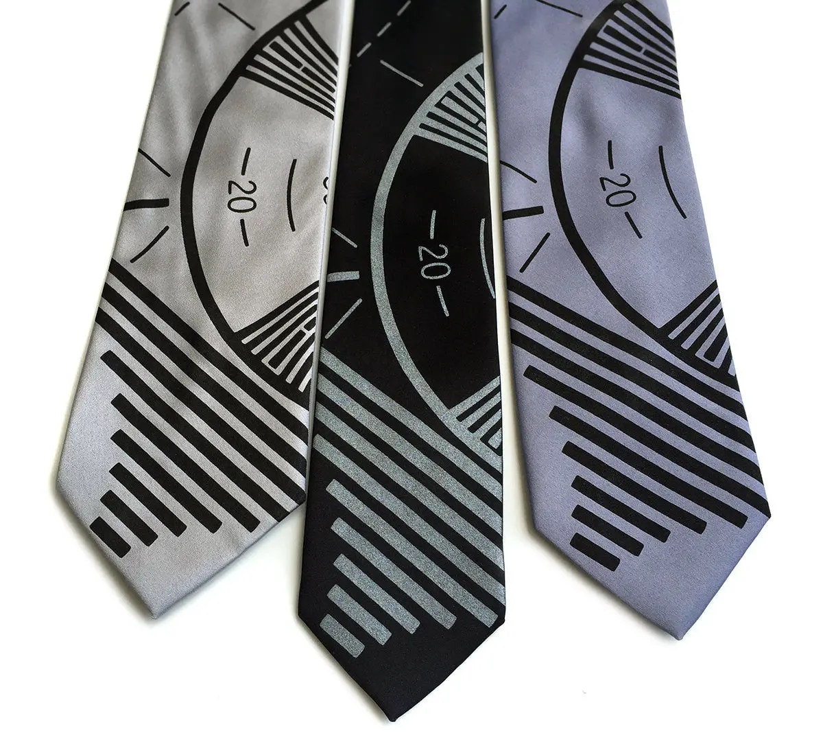 Tv Test Pattern Silk Necktie 1