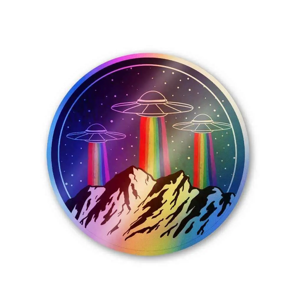 Ufo Rainbow Holographic Stickers 1
