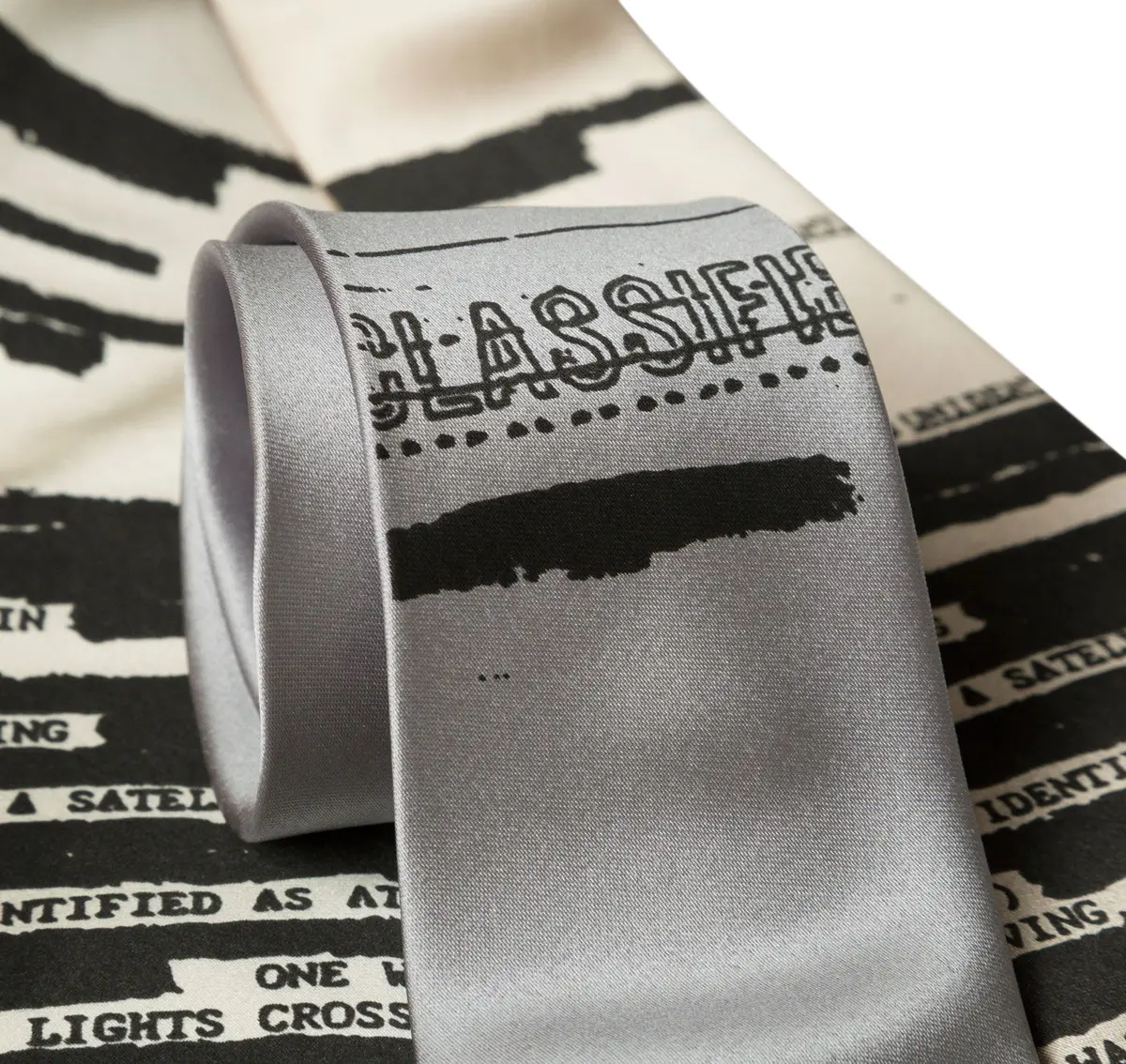 Ufo Redacted Necktie, Declassified Nsa Memo Tie 4