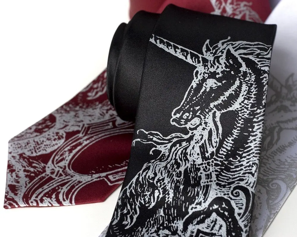 Unicorn Silk Necktie 1