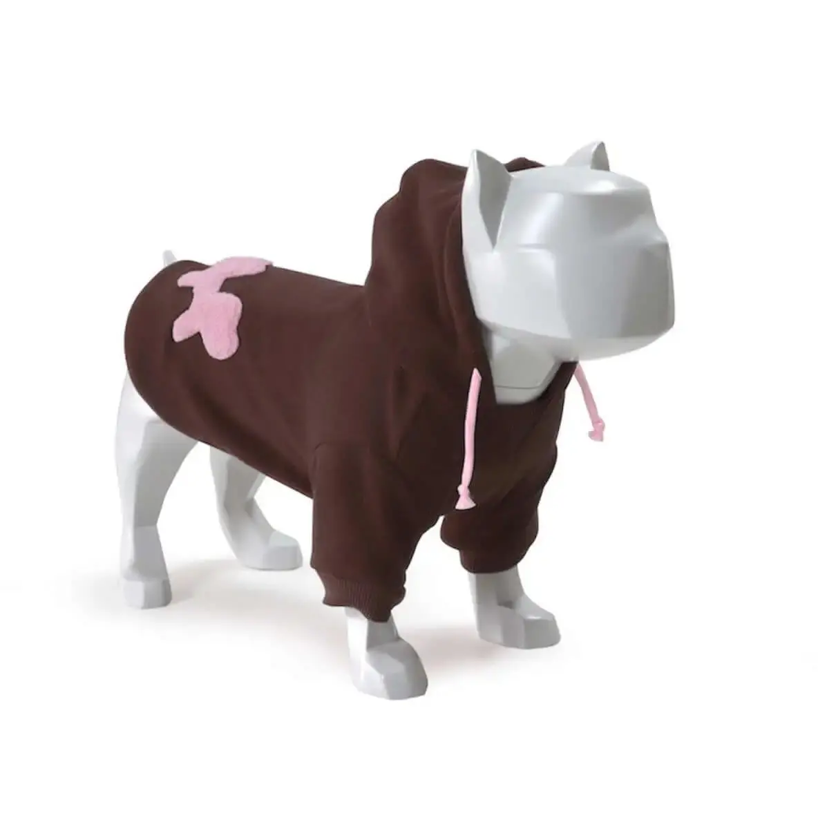 United Pets - Felpa Con Cappuccio Bull Testa Di Moro E Rosa 1