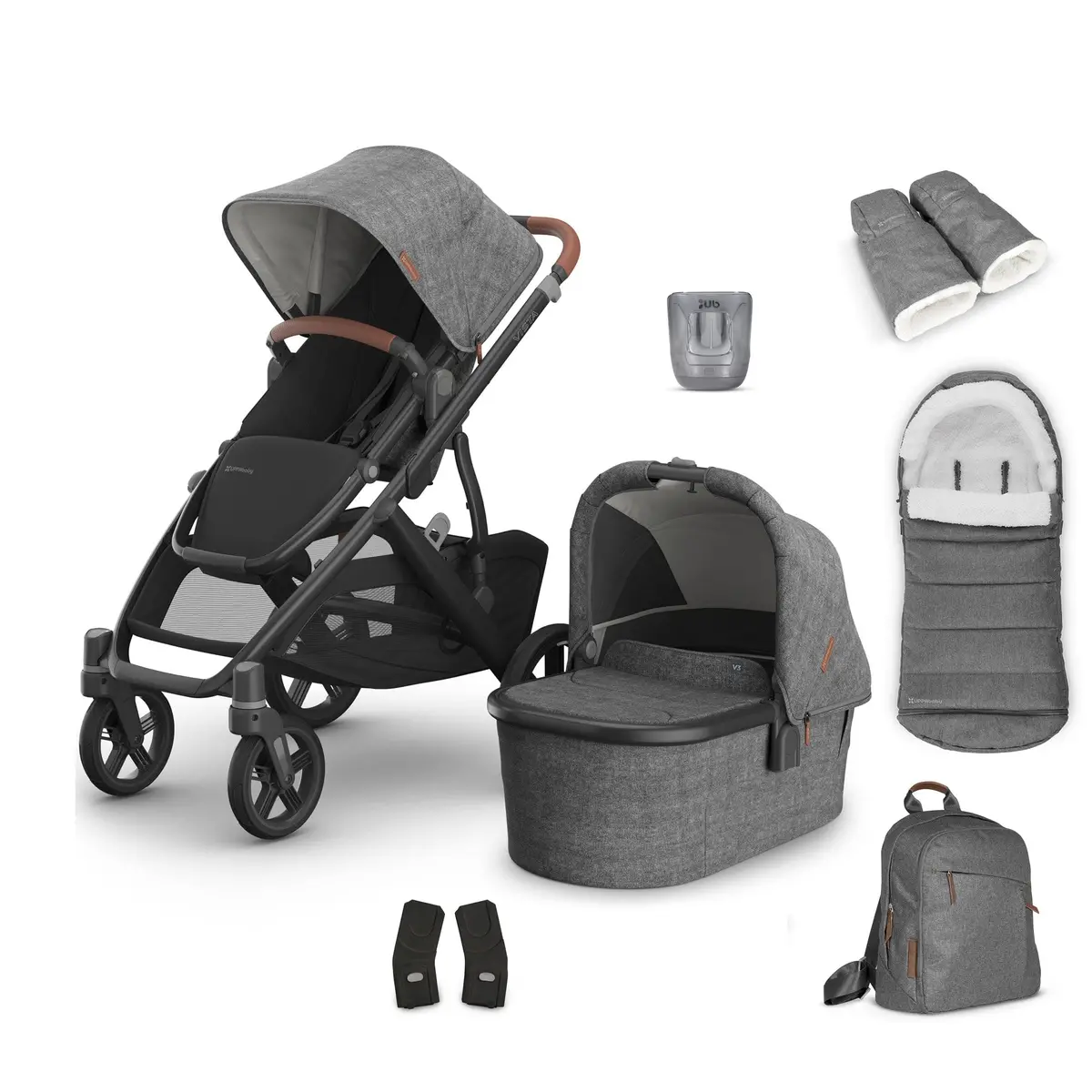 Uppababy Vista V3 Complete Bundle - Greyson 1