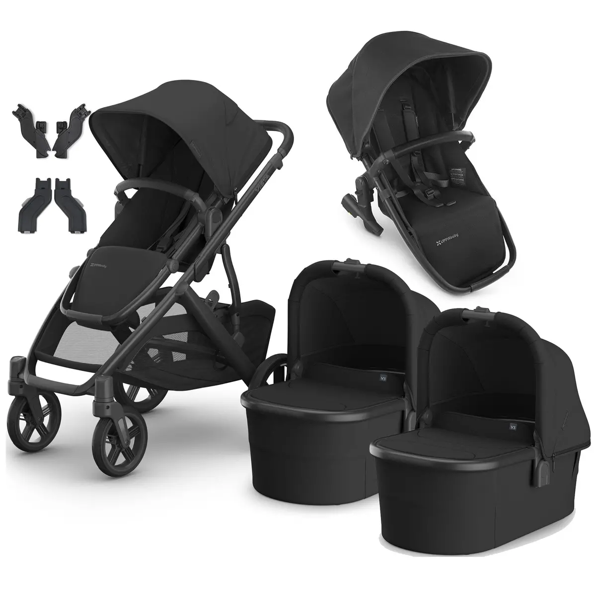 Uppababy Vista V3 Twin Pram - Jake 1