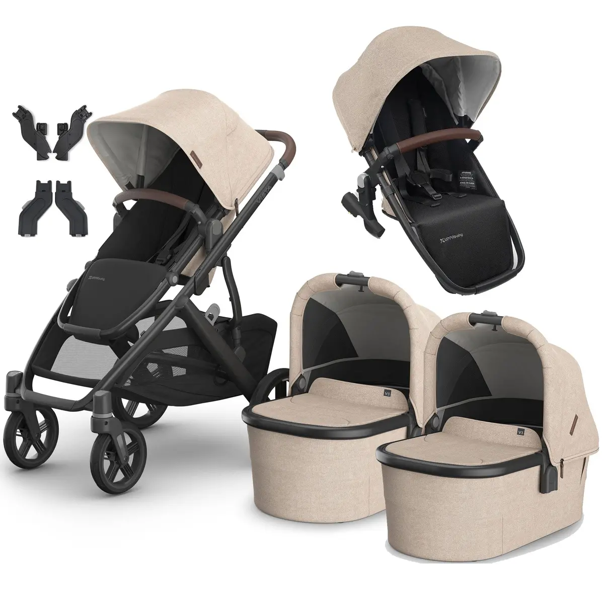 Uppababy Vista V3 Twin Pram - Liam 1