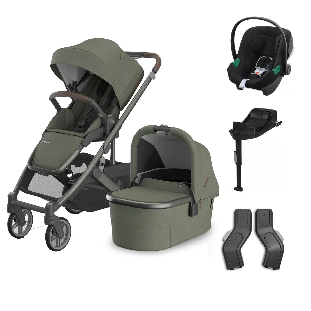 Uppababy Cruz V3 Complete Cybex Travel System - Evelyn 1
