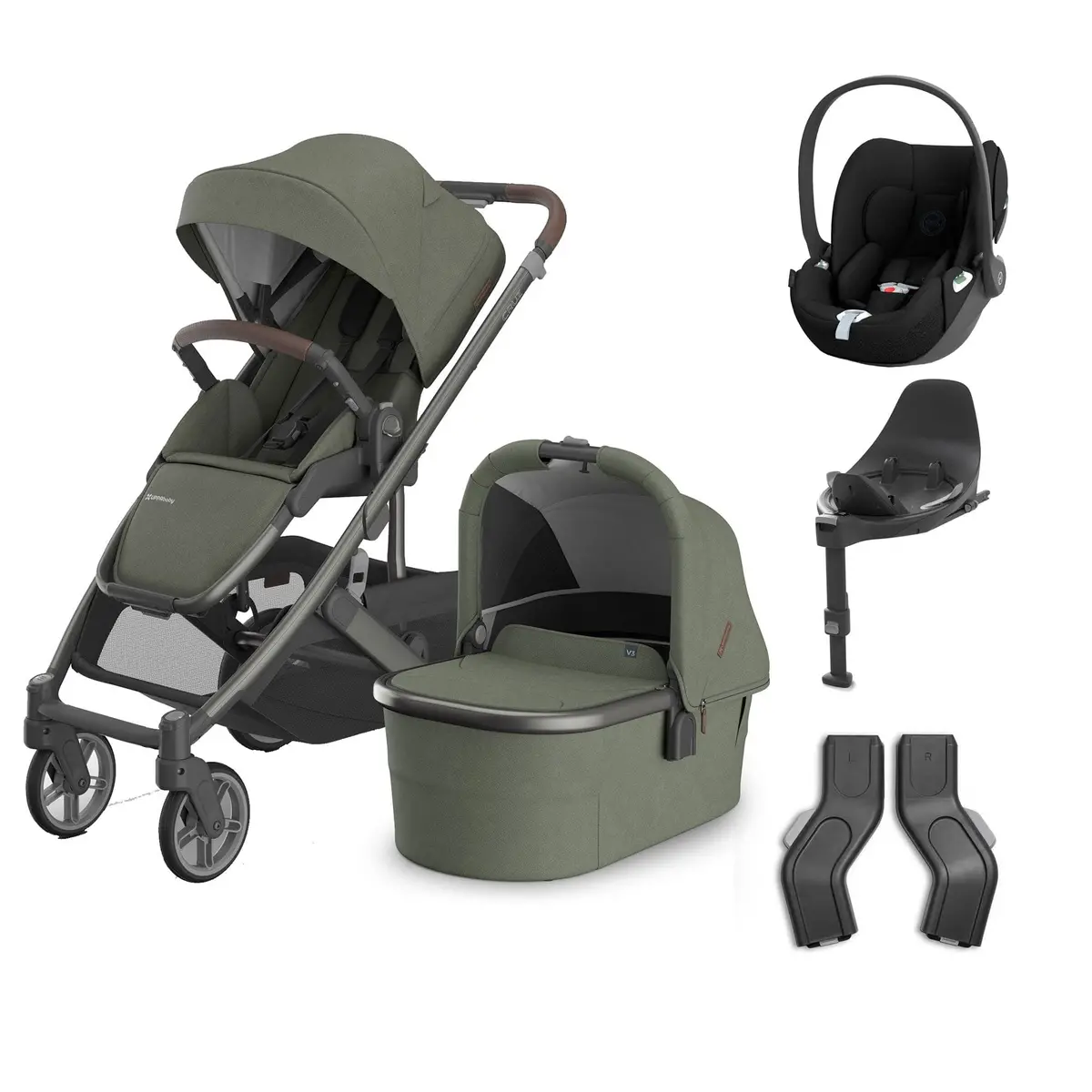 Uppababy Cruz V3 Complete Cybex Travel System - Evelyn 3