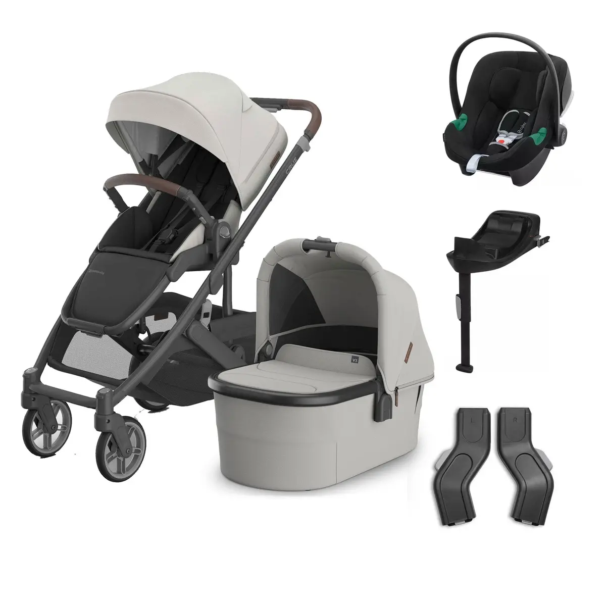 Uppababy Cruz V3 Complete Cybex Travel System - Savannah 1