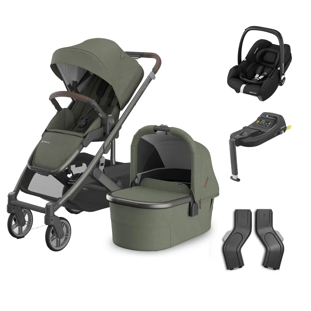 Uppababy Cruz V3 Complete Maxi-Cosi Travel System - Evelyn 1