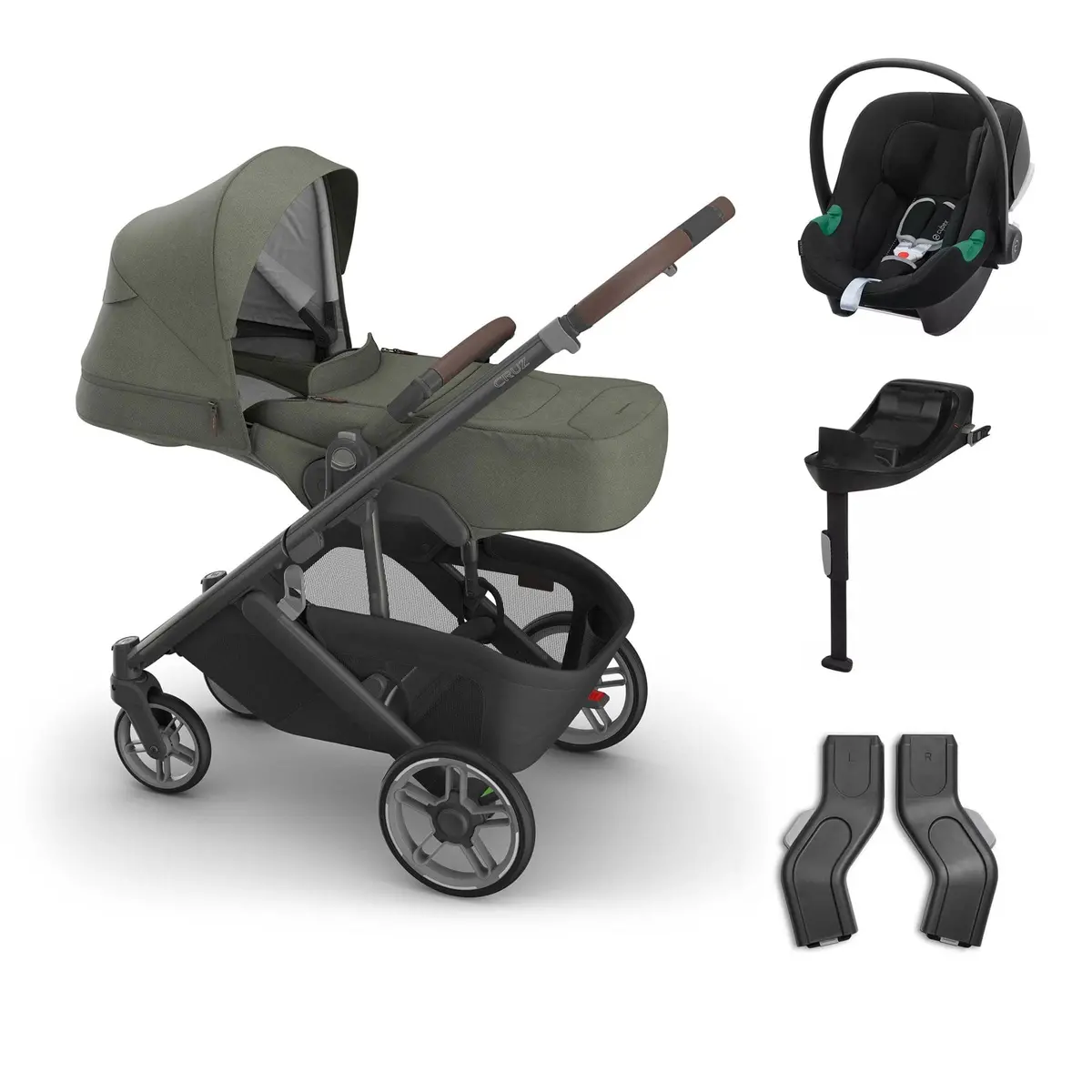 Uppababy Cruz V3 Cybex Bundle + Infant Cover - Evelyn 1