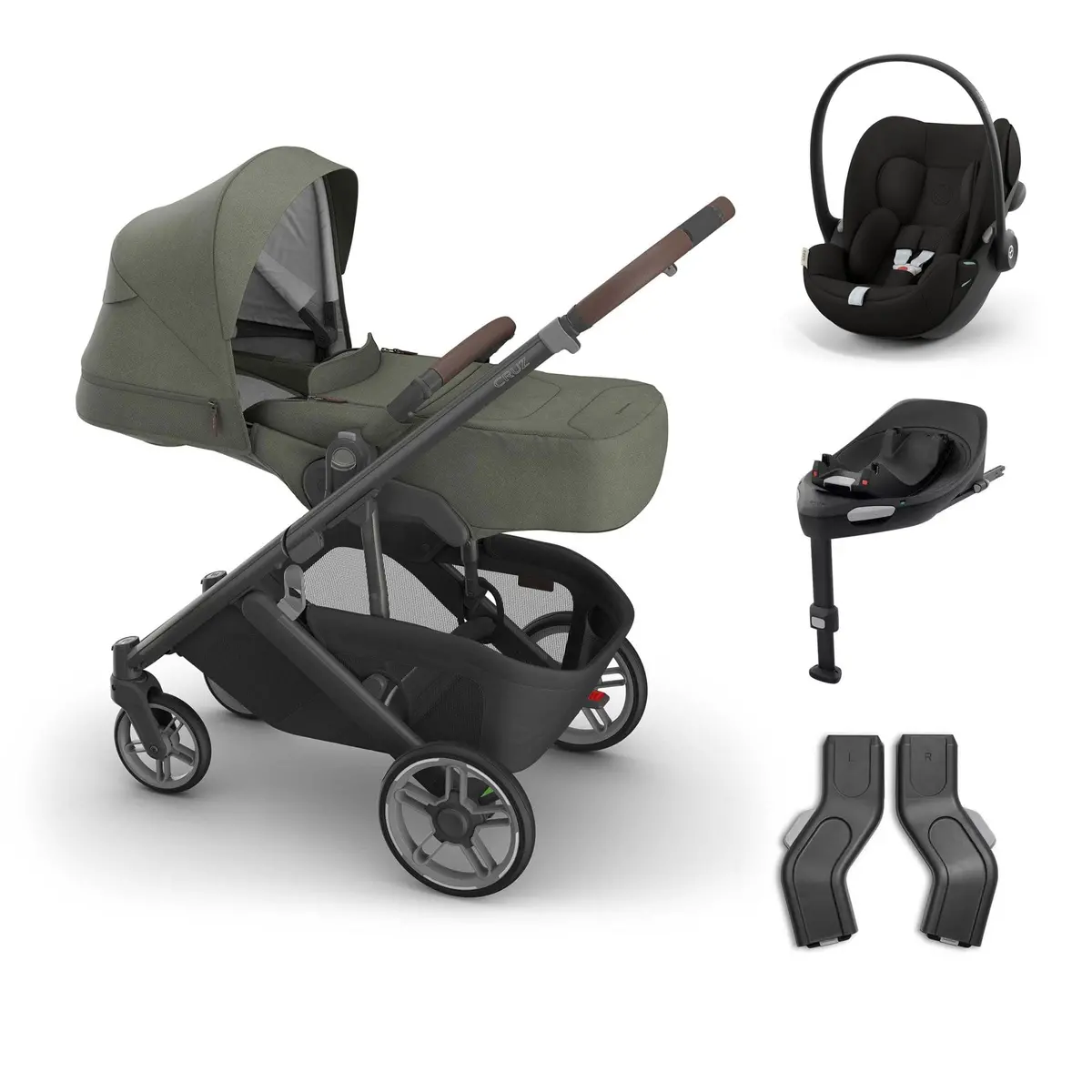 Uppababy Cruz V3 Cybex Bundle + Infant Cover - Evelyn 2